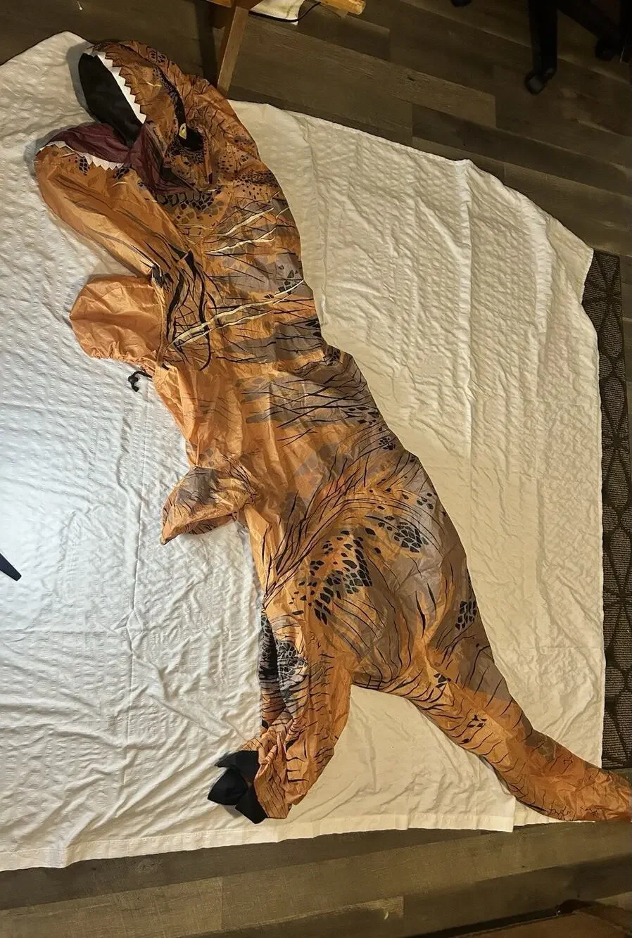 Kids Inflatable Dinosaur Costume Complete Outfit Brown Black